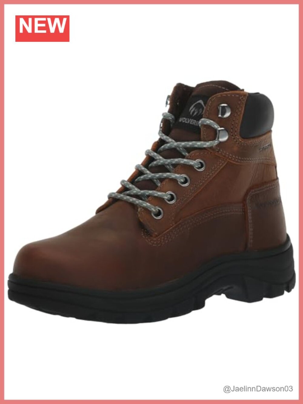 Waterproof Full-Grain Leather Lace-Up Work Boots